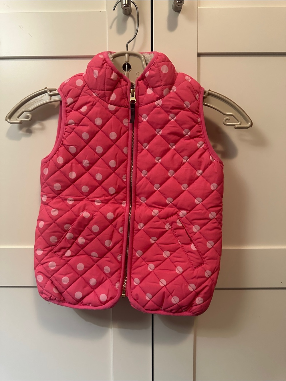 Girls' Pink Polka Dot Quilted Vest LIMITED TIME ONLY